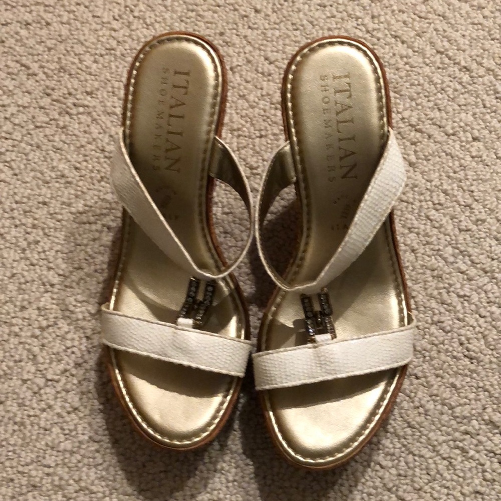 Italian, high heeled, strappy sandals